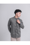 Doha Black Charcoal Long Sleeve Comfort fit Shirt